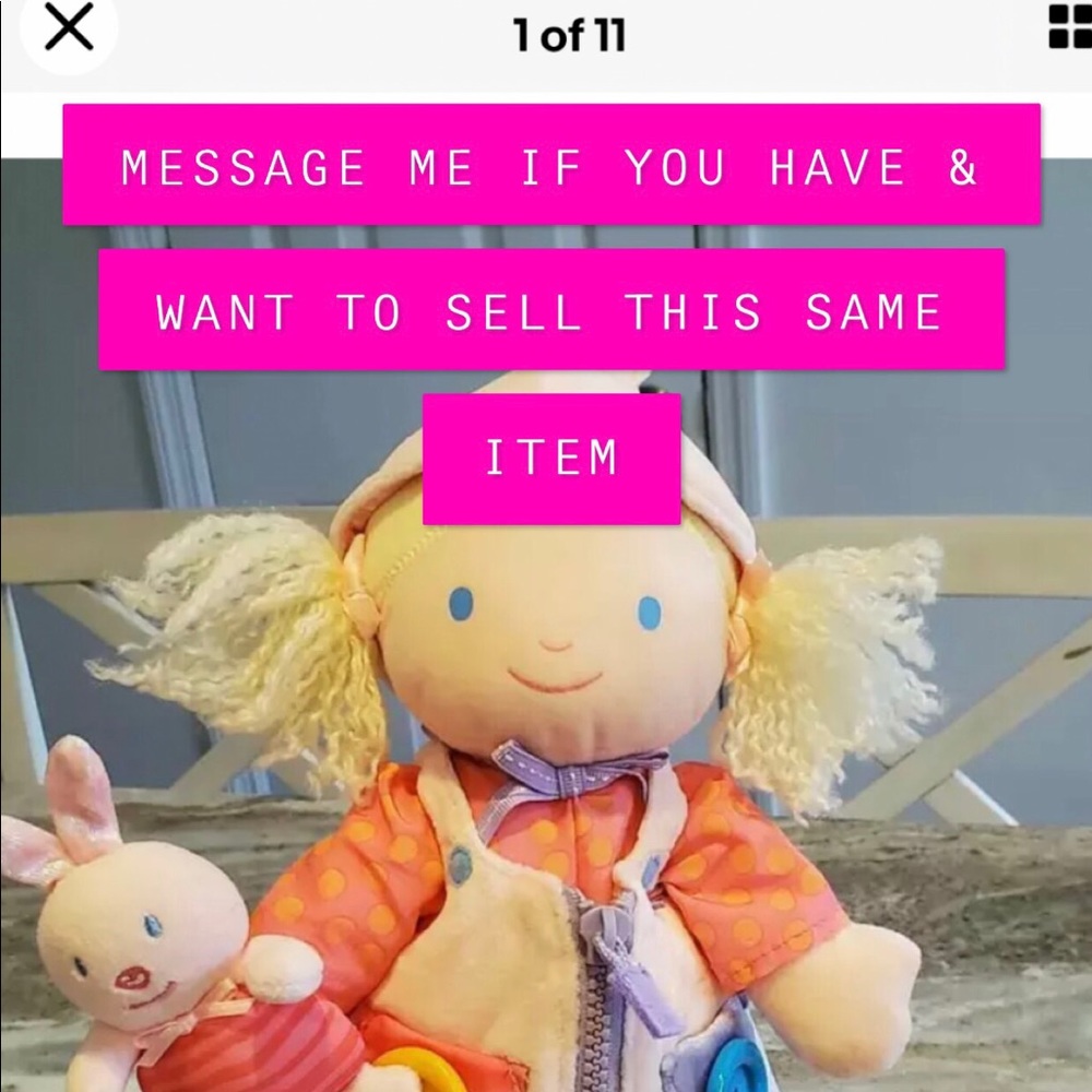 Carter’s Learn to Dress Doll with Rattle Bunny